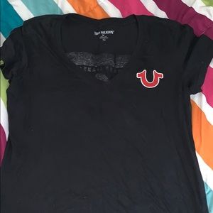 Black True Religion V-Neck